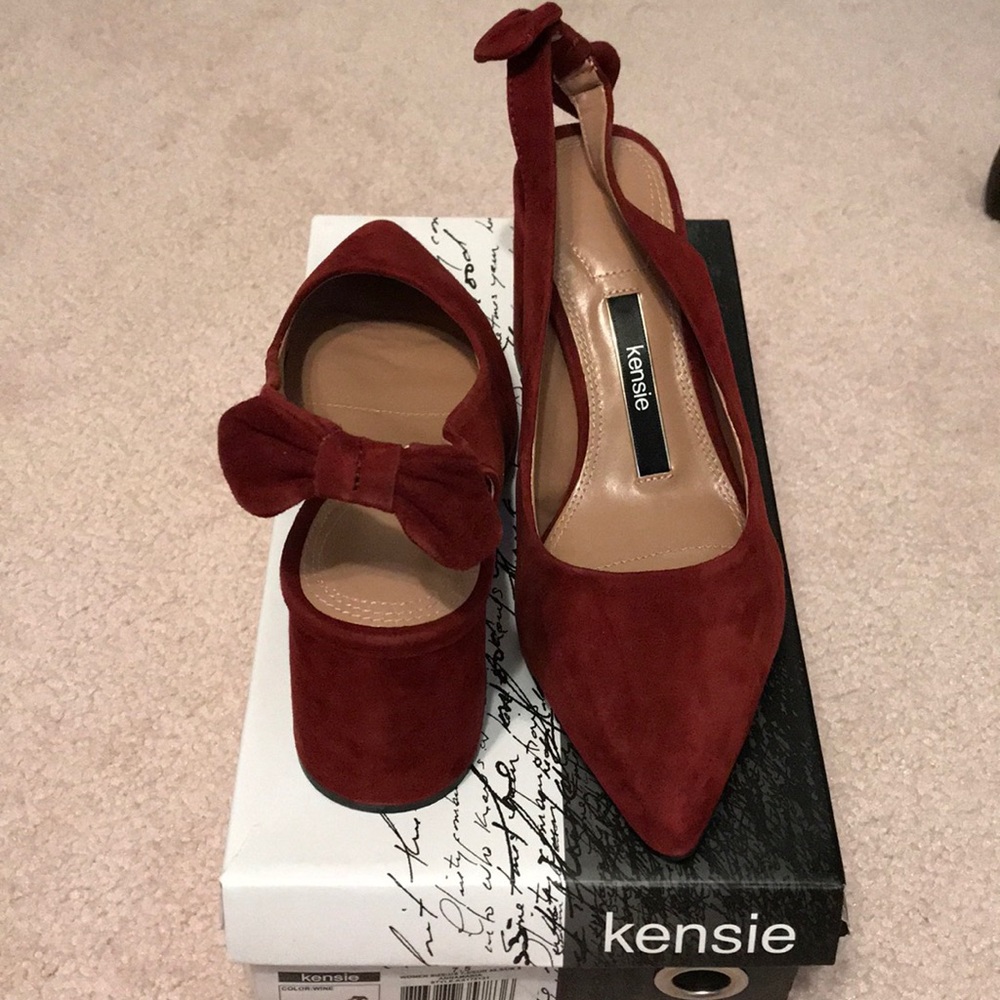 New Kenzie wine suede shoe